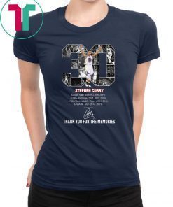 Stephen Curry Thank You For The Memories Shirt