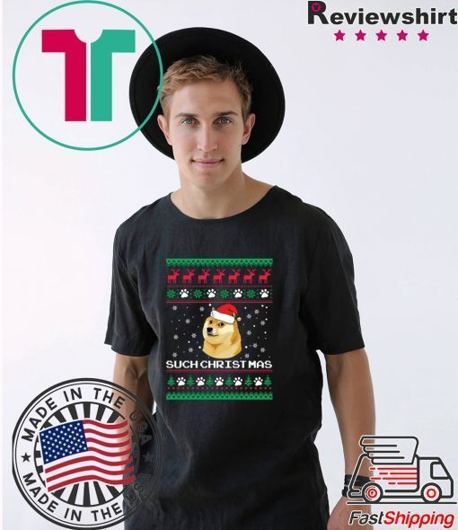 Such Christmas Doge ugly T-Shirt