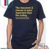 The macaroni and cheese is more important than the turkey shirt