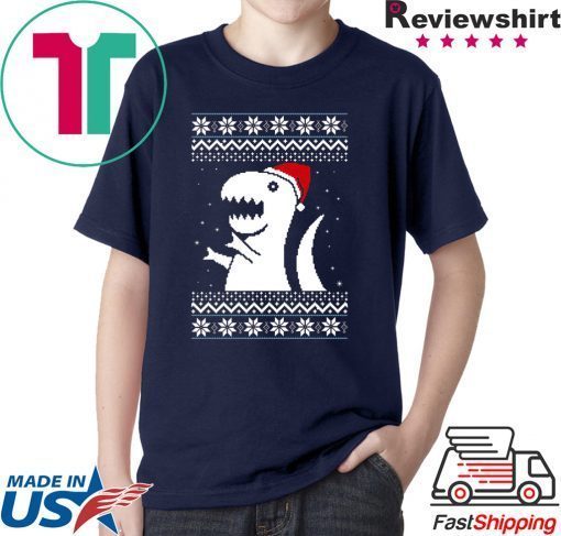 Trex Santa Dino Christmas T-Shirt