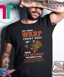 Wkrp-Turkey-Drop Funny Thanksgiving Fall Gift Men Women T-Shirt