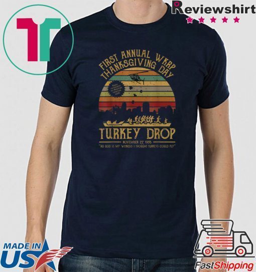 Wkrp-Turkey-Drop Thanksgiving Gift Vintage Idea Tee T-Shirt