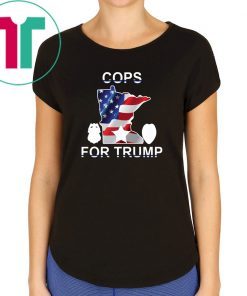 minneapolis police union federation cops for Trump USA Flag T-Shirt