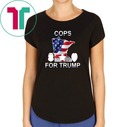 minneapolis police union federation cops for Trump USA Flag T-Shirt