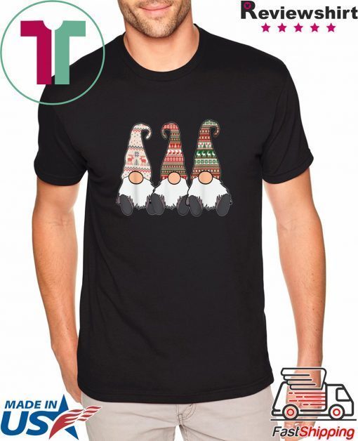 3 Nordic Gnomes Winter Christmas Swedish Tomte Cute Elves T-Shirt