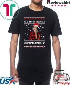 All I Want For Christmas Is Shmoney Cardi B Okurrr Ugly Christmas T-Shirt