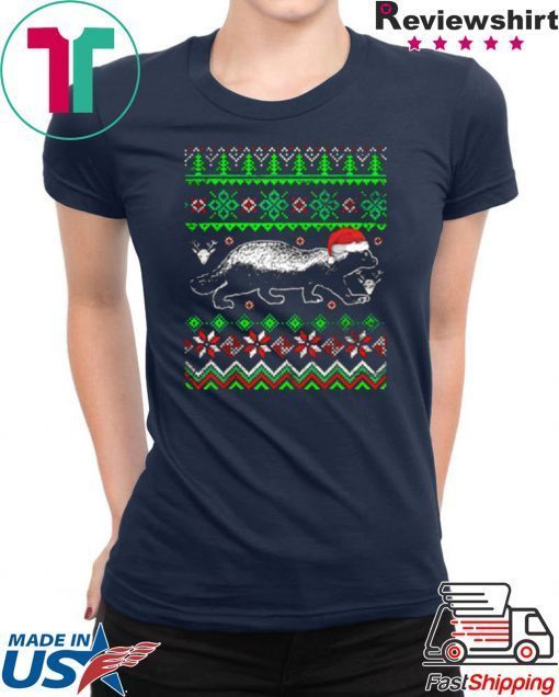 Awesome Ugly Christmas Honey Badger shirt