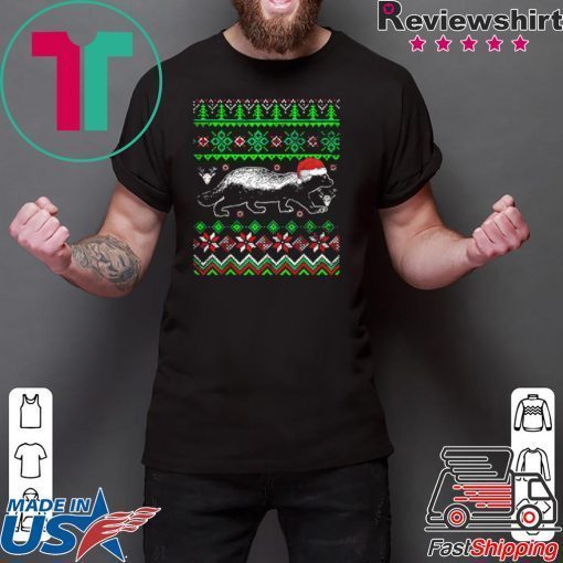 Awesome Ugly Christmas Honey Badger shirt