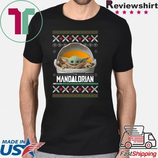 BABY YODA MANDALORIAN FLOATING CHRISTMAS T Shirt