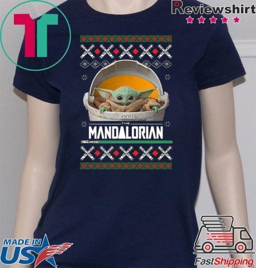 BABY YODA MANDALORIAN FLOATING CHRISTMAS T Shirt