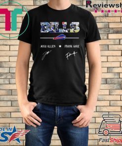 BUFFALO BILLS JOSH ALLEN FRANK GORE SIGNATURES SHIRT