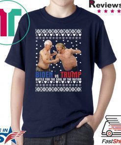 Biden vs Trump Battle For The Soul Of The Nation Ugly Christmas T-Shirt