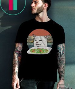 Cat At Dinner Vintage Shirt