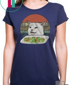 Cat At Dinner Vintage Shirt