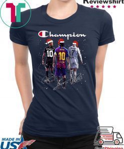 Champion Santa Neymar Jr Messi And Ronaldo Christmas Shirt