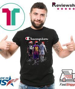 Champion Santa Neymar Jr Messi And Ronaldo Christmas Shirt