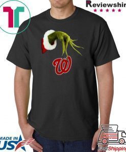 Christmas grinch hand holding washington nationals Shirt