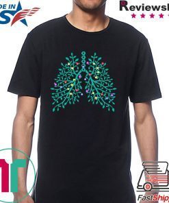 Christmas tree lights respiratory therapy lungs shirt