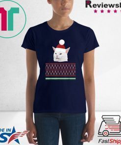 Christmas ugly sweater cheeky Table dinner cat dank meme T-Shirt