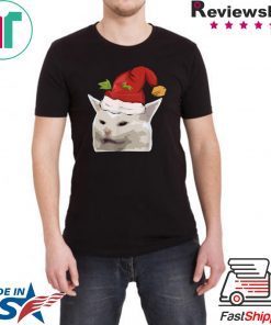 Confused Cat Meme Dank Table I Funny XMAS T-Shirt