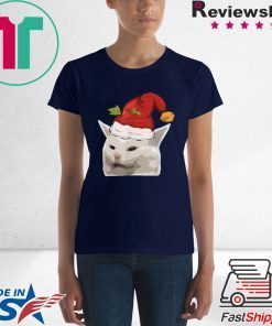 Confused Cat Meme Dank Table I Funny XMAS T-Shirt