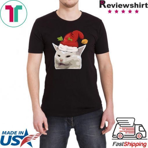 Confused Cat Meme Dank Table I Funny XMAS T-Shirt