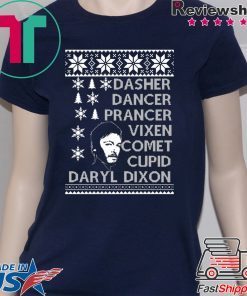 Dasher Dancer Prancer Vixen Comet Cupid Daryl Dixon Christmas Shirt