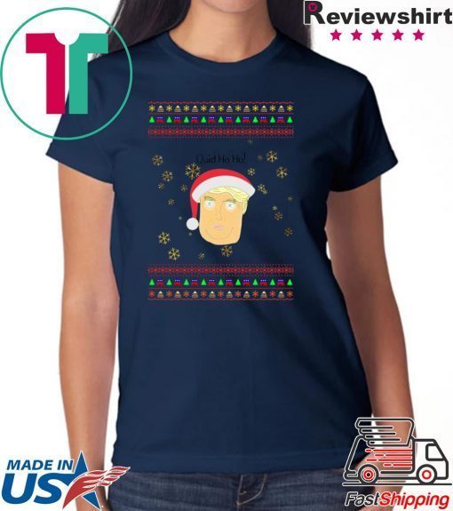 Donald Trump Quid Ho Ho Play On Words Ugly Christmas T-Shirt