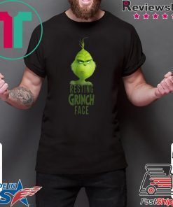 Dr Seuss The Grinch Resting Grinch Face Tee Shirt