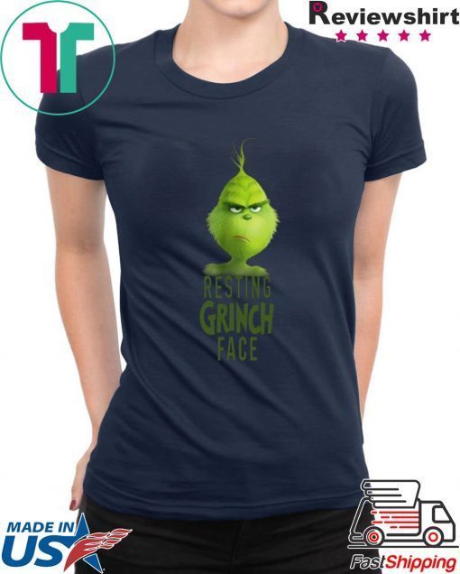 Dr Seuss The Grinch Resting Grinch Face Tee Shirt