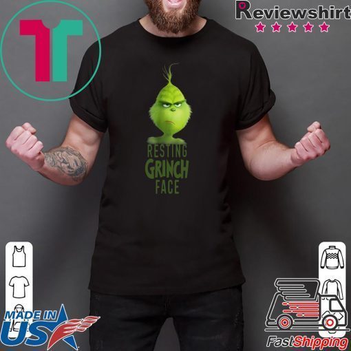 Dr Seuss The Grinch Resting Grinch Face Tee Shirt