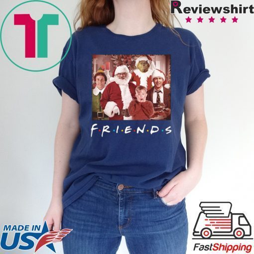 FRIENDS TV SHOW CHRISTMAS MOVIE CHARACTERS TEE SHIRT