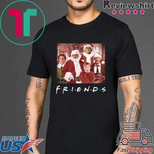 FRIENDS TV SHOW CHRISTMAS MOVIE CHARACTERS TEE SHIRT