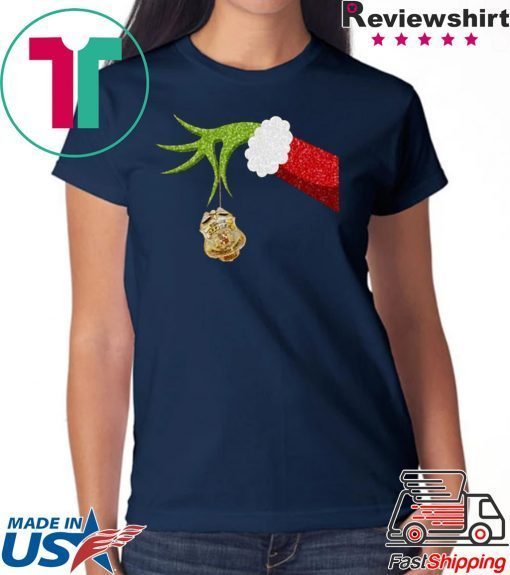 Funny Grinch Hand holding Police ornament Christmas shirt