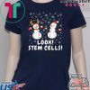 Funny Stem Cell Snowman Christmas Science Tee shirt