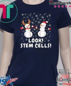 Funny Stem Cell Snowman Christmas Science Tee shirt