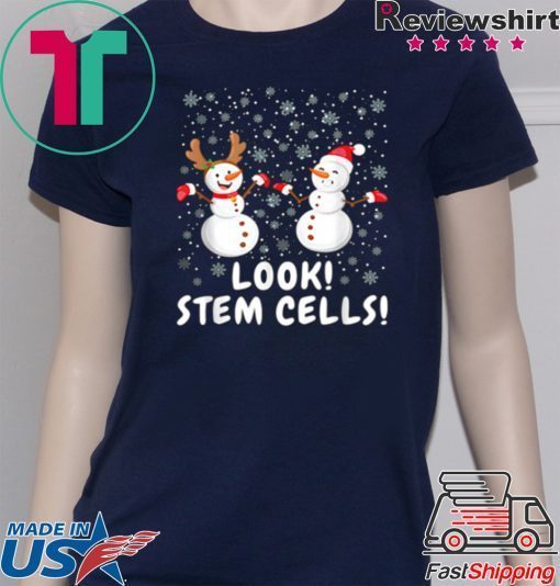 Funny Stem Cell Snowman Christmas Science Tee shirt