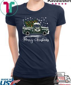 Green Bay Packers pickup truck Merry Christmas shirt