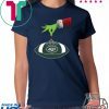 Grinch Hand Holding New York Jets Funny T Shirt