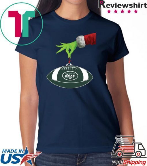 Grinch Hand Holding New York Jets Funny T Shirt