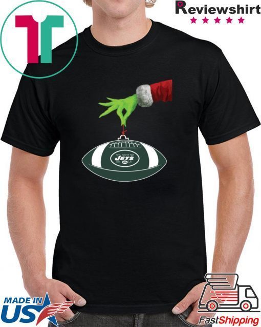 Grinch Hand Holding New York Jets Funny T Shirt