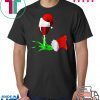Grinch hand holding a glass of wine shirt Christmas shirt