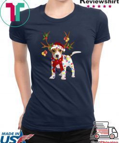 Jack Russell Terrier Reindeer Christmas light shirt