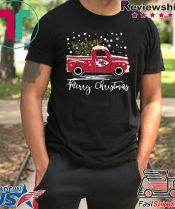 Kansas City Chiefs pickup truck Merry Christmas shirt