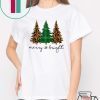 Leopard Plaid Christmas Trees Tee Shirt