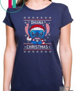 Lilo And Stitch Ohana Ugly Christmas T-Shirt