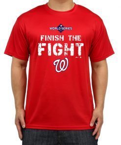 Men’s 2019 World Series On-Field ‘Finish the Fight’ Washington Nationals Pullover T-Shirt