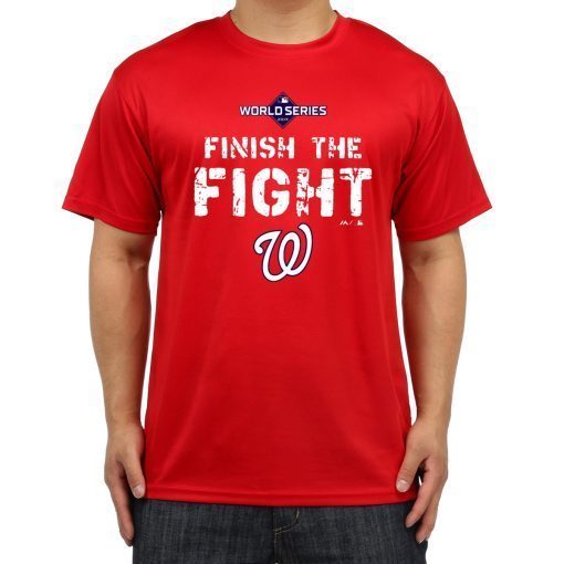 Men’s 2019 World Series On-Field ‘Finish the Fight’ Washington Nationals Pullover T-Shirt