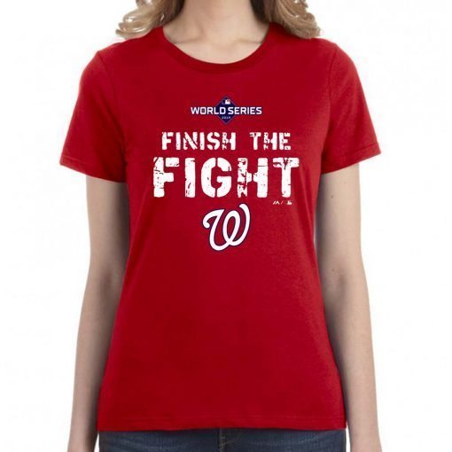 Men’s 2019 World Series On-Field ‘Finish the Fight’ Washington Nationals Pullover T-Shirt