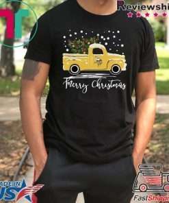 Minnesota Vikings pickup truck Merry Christmas shirt